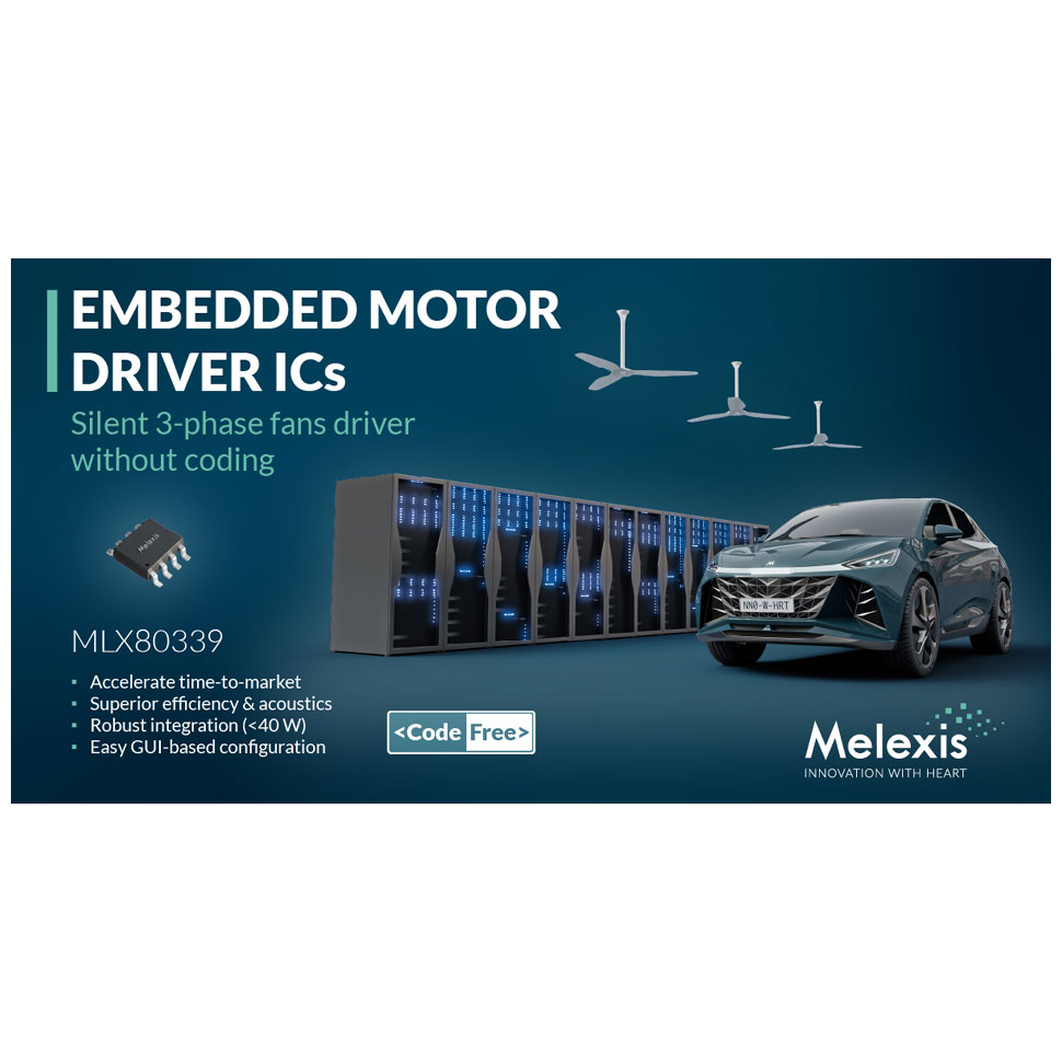 MLX80339 Code-Free PWM-Serial 3-phase BLDC Motor Control IC
